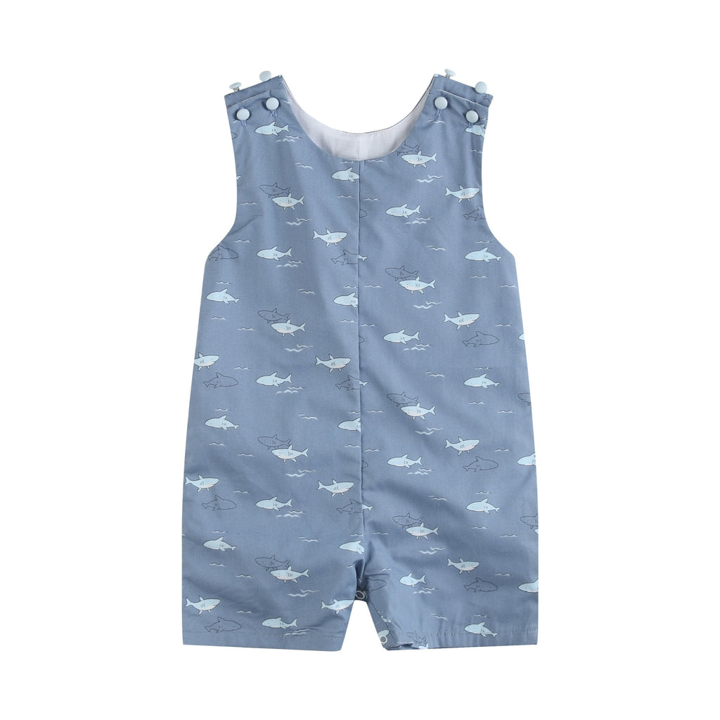 Shark Print Shortalls