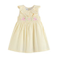 Yellow Petal Collared Smocked Dress